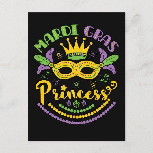 Carte Postale Mardi Gras Princesse (Devant)