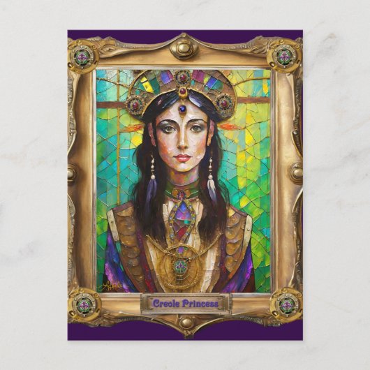 Carte Postale Mardi Gras Realm Portraits - La Princesse Créole (Devant)