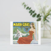 CARTE POSTALE MARDI-GRAS VINTAGE ART POSTER (Debout devant)