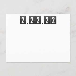 Carte Postale Mardi Twosday 2-22-22 février Prof de maths