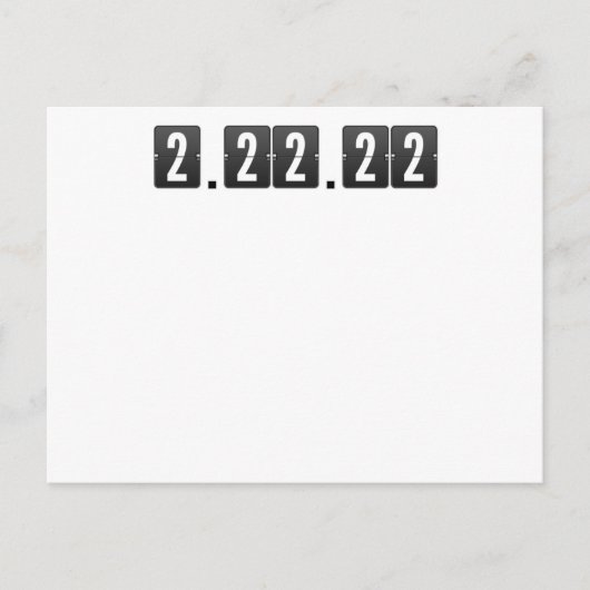 Carte Postale Mardi Twosday 2 février 22-02-22 Prof de maths (Devant)