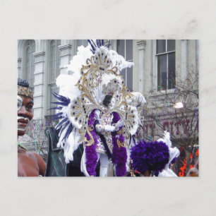 Carte Postale Mardis Gras Zulu King