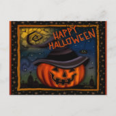 Carte Postale Mare Éffrayant Jack-o'-lantern Citrouille Hallowee (Devant)