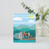 Carte Postale Marécage Bateau AirBoat (Debout devant)