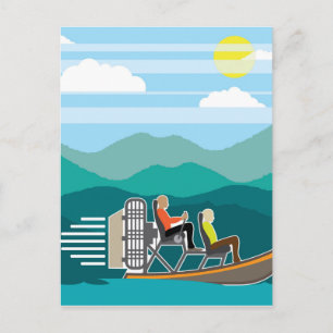 Carte Postale Marécage Bateau AirBoat