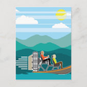 Carte Postale Marécage Bateau AirBoat (Devant)