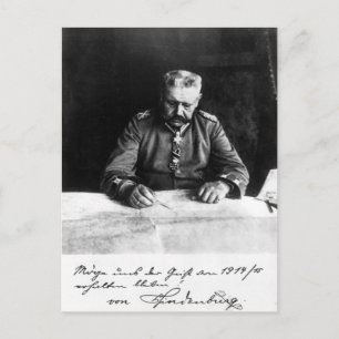Carte Postale Maréchal Paul von Hindenburg, 1914