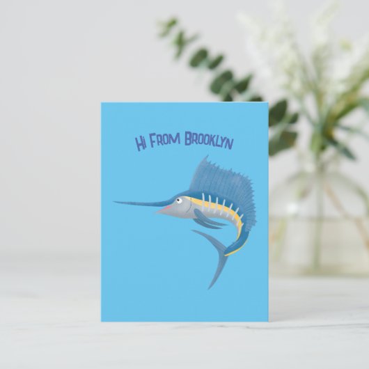 Carte Postale Marée de plaisance de l'espadon (Debout devant)