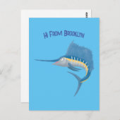 Carte Postale Marée de plaisance de l'espadon (Devant / Derrière)