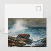 Carte Postale Marée montante Scarborough Maine par Winslow Homer (Devant / Derrière)