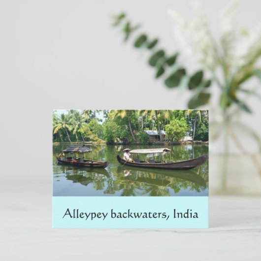 Carte Postale Mares d'Alleypey, Inde (Debout devant)