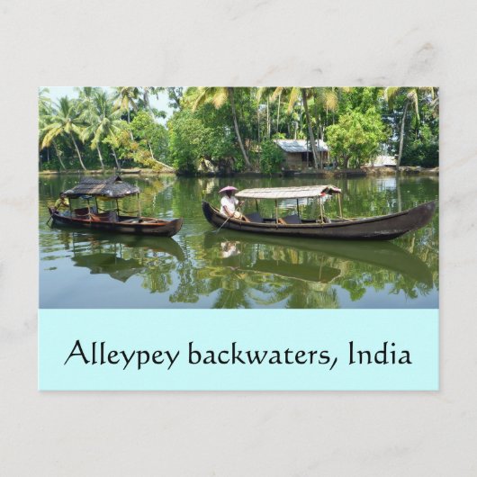 Carte Postale Mares d'Alleypey, Inde (Devant)