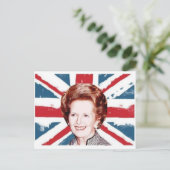CARTE POSTALE MARGARET THATCHER DRAPEAU BRITANNIQUE (Debout devant)