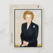 Carte Postale Margaret Thatcher, La Dame De Fer (Devant / Derrière)