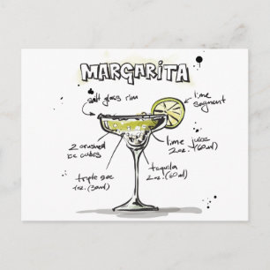 Carte Postale Margarita Drink Recette Conception