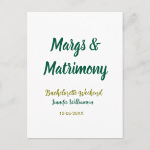 Carte Postale Margs et matrimony ajoutez nom date enterrement de