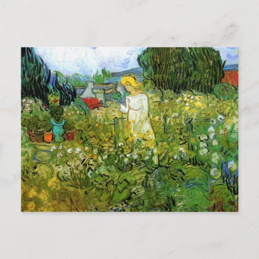 Carte Postale Marguerite Gachet dans le jardin par van Gogh (Devant)