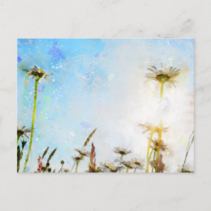 Carte Postale Marguerite - - Impression acrylique