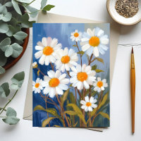 Marguerites blanches fleurs aquarelle peintes