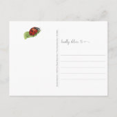 Carte Postale Marguerites et coccinelle en pensant à vous (Dos)