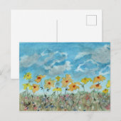 Carte Postale Marguerites & Nuages (Devant / Derrière)