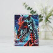 Carte Postale Mari Lwyd Skeleton Noël (Debout devant)