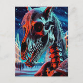 Carte Postale Mari Lwyd Skeleton Noël (Devant)