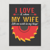 Carte Postale Mari Menuisier Travailleur du Bois Papa (Devant)