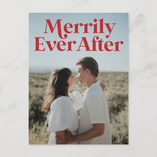 Carte Postale Mari Noël Fête Rouge Moderne (Devant)