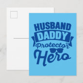Carte Postale Mari. Papa. Protecteur. Hero. (Devant / Derrière)