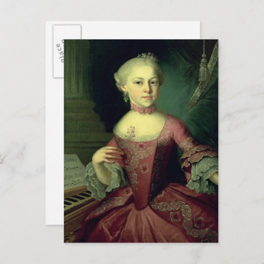 Carte Postale Maria-Anna Mozart, appelée 'Nannerl' (Devant / Derrière)