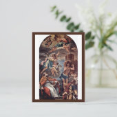 Carte Postale Maria Gloria Avec Archange Gabriel Et St. Eusebi (Debout devant)