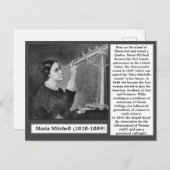 Carte Postale Maria Mitchell Scientifique Astronome Suffragiste (Devant / Derrière)