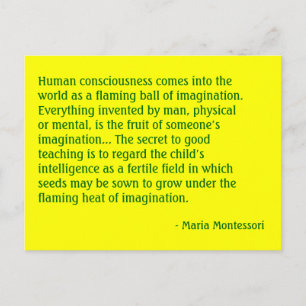 Carte Postale Maria Montessori Quote No. 4 Post Card