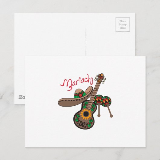 CARTE POSTALE MARIACHI (Devant / Derrière)