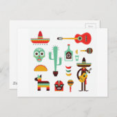 Carte Postale mariachi mexicain (Devant / Derrière)