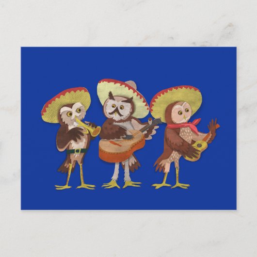 Carte Postale Mariachi Owl (Devant)
