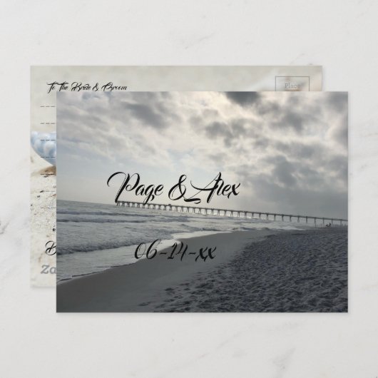 Carte postale mariage (Devant / Derrière)