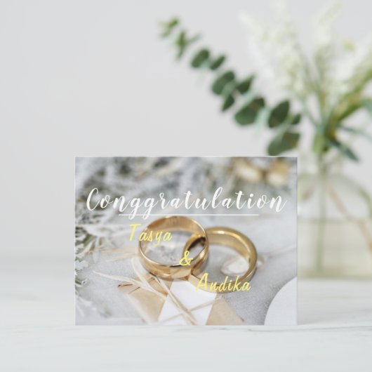 Carte postale mariage (Debout devant)