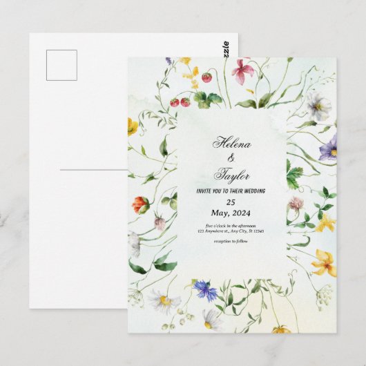 Carte postale mariage (Devant / Derrière)