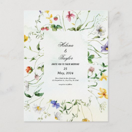 Carte postale mariage (Devant)