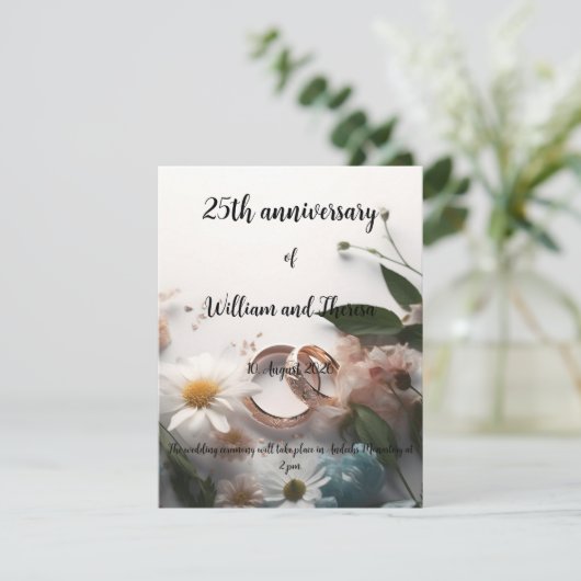 Carte postale mariage (Debout devant)