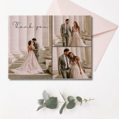 Carte postale Mariage 3 Photo Merci