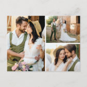 Carte Postale Mariage 3 photos du coton du sud Merci (Devant)