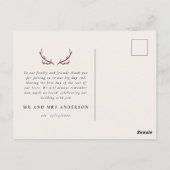 Carte Postale Mariage à canopée fleurie rustique et aquarelle (Dos)