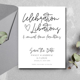 Carte Postale Mariage à petit budget, économies amusantes, Sauve