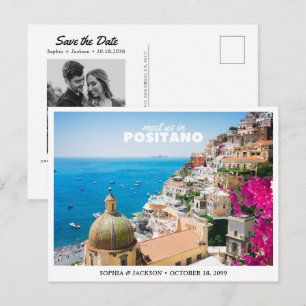 Carte Postale Mariage à Positano Enregistrez la date de Voyage R