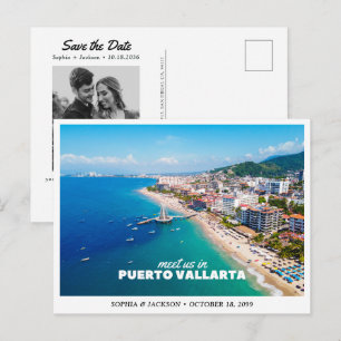 Carte Postale Mariage à Puerto Vallarta Enregistrer la Date de V