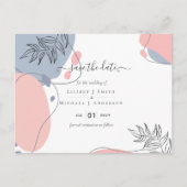 Carte Postale Mariage Abstrait Moderne Scandinave Japandi (Devant)