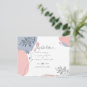 Carte Postale Mariage Abstrait Moderne Scandinave Japandi (Debout devant)